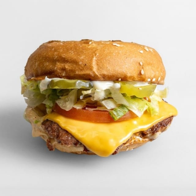 Junior W/ Cheese Burger.